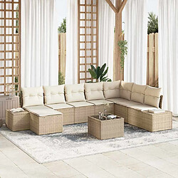 vidaXL Ensemble de canapé de jardin 9 pcs 319 x 209 x 85 cm Poly rotin