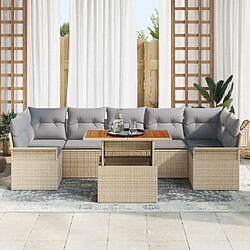Avis vidaXL Ensemble de canapé de jardin 8 pcs beige et gris clair