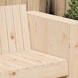 Avis vidaXL Canapé de jardin Naturel 185,5 x 60 x 62 cm Bois de pin massif