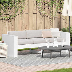 vidaXL Canapé de jardin Blanc 185.5 x 60 x 62 cm Bois massif en pin