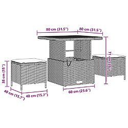 vidaXL Ensemble de canapé de jardin 9 pcs Beige Poly rotin pas cher