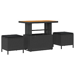 Acheter vidaXL Ensemble de canapé de jardin 9 pcs Noir Poly Rattan