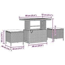 vidaXL Ensemble de canapé de jardin 9 pcs Noir Poly Rattan pas cher