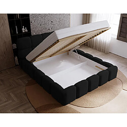 Bestmobilier Mariposa - lit coffre - 140x200 cm - sommier inclus - en velours