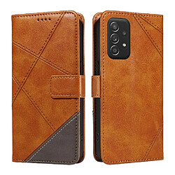 Flip Étui Pour Samsung Galaxy A23 4G/5G Étui de protection de téléphone en cuir Avec couture diamant Et fente pour carte De haute qualité FOXDOCK Marron