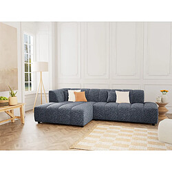 Lisa Design Curtis - canapé d'angle gauche 4 places sans accoudoir en tissu texturé
