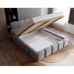 Bestmobilier Mariposa - lit coffre - 180x200 cm - sommier inclus - en velours