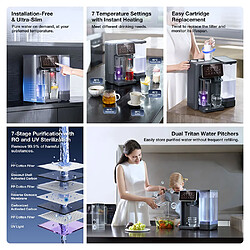 Purificateur d'eau par osmose inverse JIMMY R9, chauffage instantané en 3 secondes, 7 réglages de température