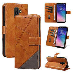 Flip Étui Pour Samsung Galaxy A23 4G/5G Étui de protection de téléphone en cuir Avec couture diamant Et fente pour carte De haute qualité FOXDOCK Marron