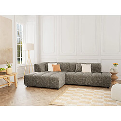 Lisa Design Curtis - canapé d'angle gauche 4 places sans accoudoir en tissu texturé