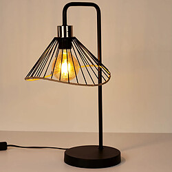 Acheter The home deco factory Lampe à poser abat-jour rotin - Noir
