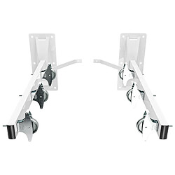 AMIG | Étendoir latéral 3 | 450 mm | Acier | Blanc pas cher