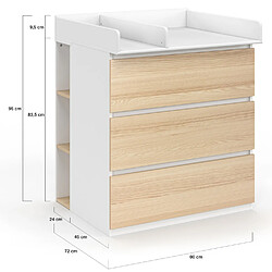 Idmarket Commode à langer AMBRE pas cher