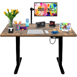 Duronic CD120 BO Bureau Assis-Debout électrique Complet avec Plateau de 120 cm Hauteur Ajustable de 72 à 118 cm Charge maximale de 70 kg Poste Travail Assis Debout Domicile télétravail Bureau