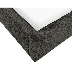 Bestmobilier Orane - lit coffre - 160x200 cm - en tissu bouclette pas cher