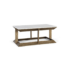 Giner y colomer Table basse marbre - blanc et or
