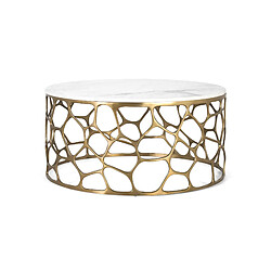 GINER Y COLOMER Table Basse Avec Plateau En Marbre Et Aluminium