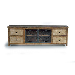 Giner y colomer Meuble TV bois manguier métal - Marron