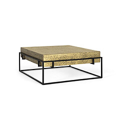 GINER Y COLOMER Table Basse Carrée Avec Structure En Fer Doré