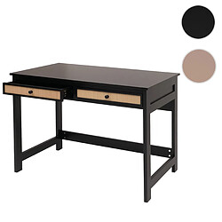 Mendler Bureau informatique en pin - Noir