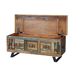 GINER Y COLOMER Malle Exclusive En Bois Recyclé Multicolore