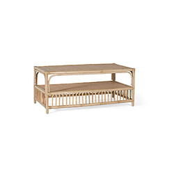 Giner y colomer Table basse rotin - Brun
