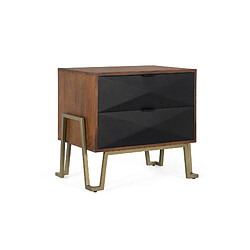 Giner y colomer Table de chevet bois manguier - Brun