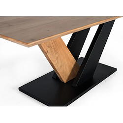 Avis Giner y colomer Table à manger bois acacia et métal - Brun