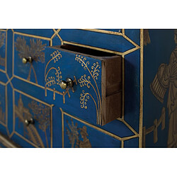 Giner y colomer Commode 9 tiroirs - Bleu pas cher