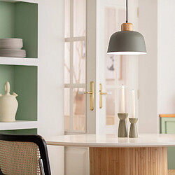 Acheter Ledkia Suspension Wawak métal et bois - Vert gris