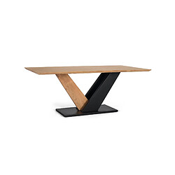 Giner y colomer Table à manger bois acacia et métal - Brun