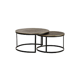GINER Y COLOMER Table Basse Plateau Bronze Et Pieds Métal Doré