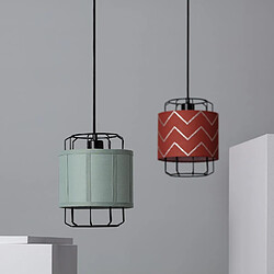 Ledkia Suspension Tissu Pointiza Rouge brique