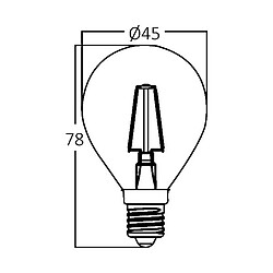 Avis Braytron ampoule LED filament E14 P45