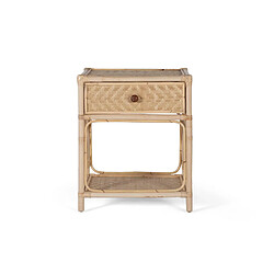 Giner y colomer Table de chevet en rotin - Brun