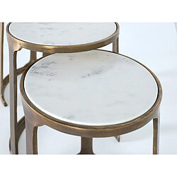 GINER Y COLOMER Lot De 3 Tables En Métal Et Marbre