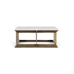 Giner y colomer Table basse marbre - blanc et or
