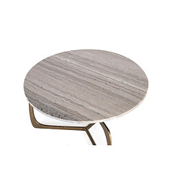 GINER Y COLOMER Table Basse Avec Base En Métal Et Plateau En Marbre