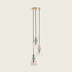 Avis Ledkia Suspension Métal et Verre Tri Baudelaire Rose