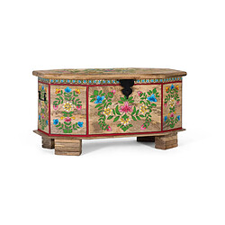 GINER Y COLOMER Coffre En Bois De Manguier Peint À La Main