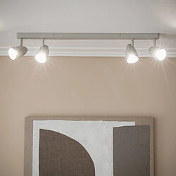 Acheter Ledkia Applique Aluminium Rectangulaire Adrien 4 Spots Gris Pierre