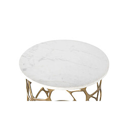 GINER Y COLOMER Table Basse Artisanale En Marbre Et Aluminium