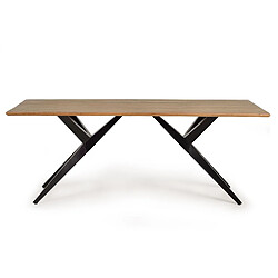 Giner y colomer Table à manger bois acacia métal - Brun