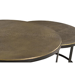 GINER Y COLOMER Table Basse Plateau Bronze Et Pieds Métal Doré
