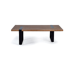 GINER Y COLOMER Table Basse En Bois D'acacia Et Métal