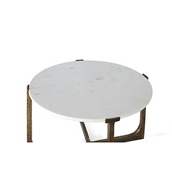 GINER Y COLOMER Table Basse Avec Base En Métal Et Plateau En Marbre