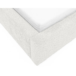 Bestmobilier Orane - lit coffre - 160x200 cm - en tissu bouclette pas cher