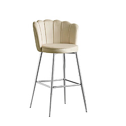 Homy france lot de 2 tabourets de bar - Beige pas cher