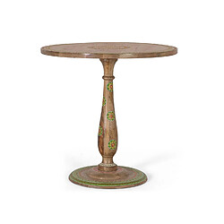 Giner y colomer Table à manger ronde bois manguier - Multicolore