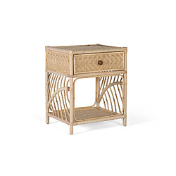 Giner y colomer Table de chevet en rotin - Brun